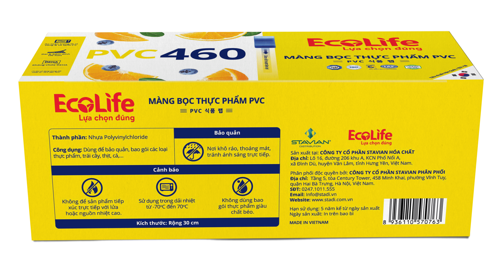 Màng bọc thực phẩm PVC ECOLIFE  460